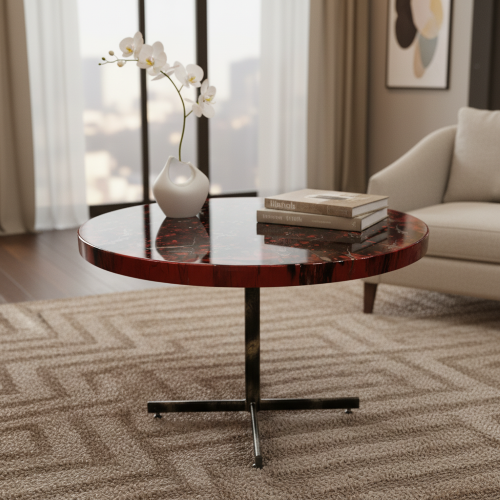 Runt bord skapad av Bicarrodesign